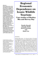 Regional economic dependence on iconic wildlife tourism: case studies of Monkey Mia and Hervey Bay