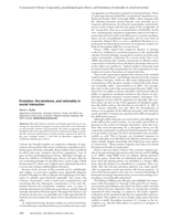 Evolution, the emotions, and rationality in social interaction