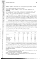 Dietary lecithin improves the compression properties of pork from the longissimus thoracis muscle