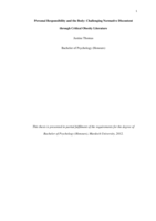 Personal responsibility and the body: Challenging normative discontent through critical obesity literature
