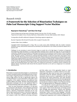 A framework for the selection of binarization techniques on palm leaf manuscripts using support vector machine