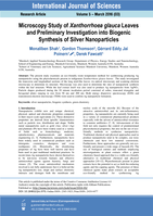 Microscopy study of Xanthorrhoea glauca leaves and preliminary investigation into biogenic synthesis of silver nanoparticles