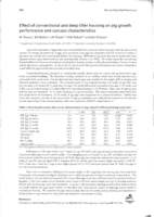 Effect of conventional and deep litter housing on pig growth performance and carcass characteristics