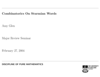 Combinatorics on Sturmian words