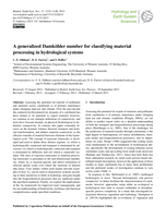 A generalized Damköhler number for classifying material processing in hydrological systems