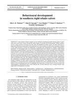 Behavioural development in southern right whale calves