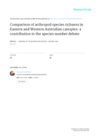 Comparison of arthropod species richness in eastern and western Australian canopies: a contribution to the species number debate