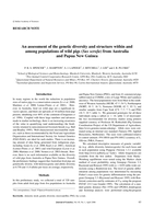 An assessment of the genetic diversity and structure within and among populations of wild pigs (Sus scrofa) from Australia and Papua New Guinea