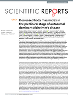 Decreased body mass index in the preclinical stage of autosomal dominant Alzheimer’s disease