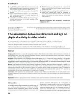 The association between retirement and age on physical activity in older adults