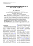 Structural and magnetization behaviors of Ni substituted Li-Mg ferrites