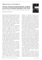 Book Review: The Toxic University: Zombie Leadership, Academic Rock Stars, and Neoliberal Ideology by John Smyth ISBN 978-1-137-54976-1, London, UK, Palgrave MacMillan, 235 pp., 2017