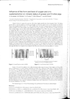 Influence of the form and level of copper and zinc supplementation on mineral status of grower and finisher pigs