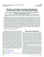 Rowing in Los Angeles: Performance Considerations for the Change to 1500&nbsp;m at the 2028 Olympic Games