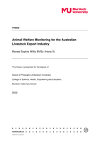 Animal Welfare Monitoring for the Australian Livestock Export Industry