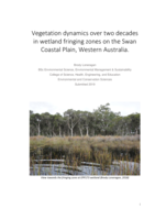 Vegetation dynamics over two decades in wetland fringing zones on the Swan Coastal Plain, Western Australia