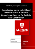 Investigating Liquid-to-Solid and Na2SiO3-to-NaOH ratios in Geopolymer Concrete for Artificial Reef Construction