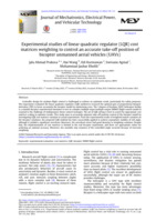 Experimental studies of linear quadratic regulator (LQR) cost matrices weighting to control an accurate take-off position of bicopter unmanned aerial vehicles (UAVs)