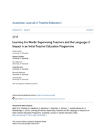 Learning the words: Supervising teachers and the language of impact in an initial teacher education programme