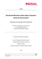 Should the Mauritian public higher education sector be harmonised?