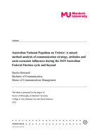 Australian National Populism on Twitter: A mixed-method analysis of communication strategy, attitudes and socio-economic influences during the 2019 Australian Federal Election cycle and beyond