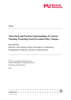 Theoretical and practical understandings of contract cheating: Promoting good prevention policy changes