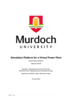 Simulation platform for a virtual power plant