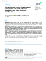 Older adults' experiences of using a wearable activity tracker with health professional feedback over a 12-month randomised controlled trial