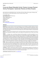 Consumer-Based wearable activity trackers increase physical activity participation: Systematic review and Meta-Analysis