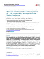 Effect of liquid versus ice slurry ingestion on core temperature during simulated mining conditions