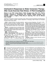 Interleukin-6 responses to water immersion therapy after acute exercise heat stress: A pilot investigation