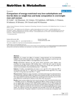 Comparison of energy-restricted very low-carbohydrate and low-fat diets on weight loss and body composition in overweight men and women