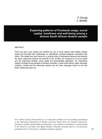 Exploring patterns of Facebook usage, social capital, loneliness and wellbeing amongst a diverse South African student sample.