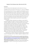 Mapping the World in Bakumatsu Japan: Shibata Shuzo (1820-1859)