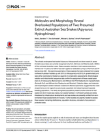 Molecules and Morphology Reveal Overlooked Populations of Two Presumed Extinct Australian Sea Snakes (Aipysurus: Hydrophiinae)