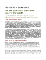 Ecosystem restoration