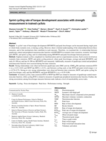 Sprint cycling rate of torque development associates with strength measurement in trained cyclists