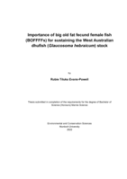 Importance of big old fat fecund female fish (BOFFFFs) for sustaining the West Australian dhufish (Glaucosoma hebraicum) stock