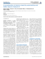 A consideration of what is meant by automaticity and better ways to measure it