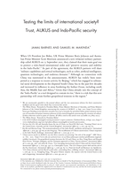 Testing the limits of international society? Trust, AUKUS and Indo-Pacific security