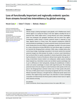 Loss of functionally important and regionally endemic species from streams forced into intermittency by global warming
