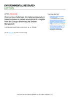 Overcoming challenges for implementing nature-based solutions in deltaic environments: insights from the Ganges-Brahmaputra delta in Bangladesh