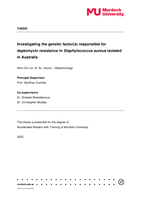 Investigating the genetic factor(s) responsible for daptomycin resistance in Staphylococcus aureus isolated in Australia