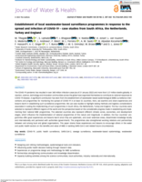 Establishment of local wastewater-based surveillance programmes in response to the spread and infection of COVID-19-case studies from South Africa, the Netherlands, Turkey and England