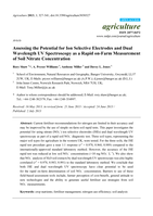 Assessing the Potential for Ion Selective Electrodes and Dual Wavelength UV Spectroscopy as a Rapid on-Farm Measurement of Soil Nitrate Concentration