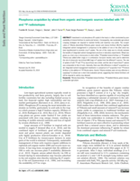Phosphorus acquisition by wheat from organic and inorganic sources labelled with 32P and 33P radioisotopes