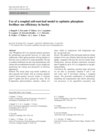 Use of a coupled soil-root-leaf model to optimise phosphate fertiliser use efficiency in barley