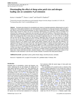 Disentangling the effect of sheep urine patch size and nitrogen loading rate on cumulative N2O emissions