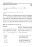 Competition for S-containing amino acids between rhizosphere microorganisms and plant roots: the role of cysteine in plant S acquisition