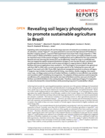 Revealing soil legacy phosphorus to promote sustainable agriculture in Brazil